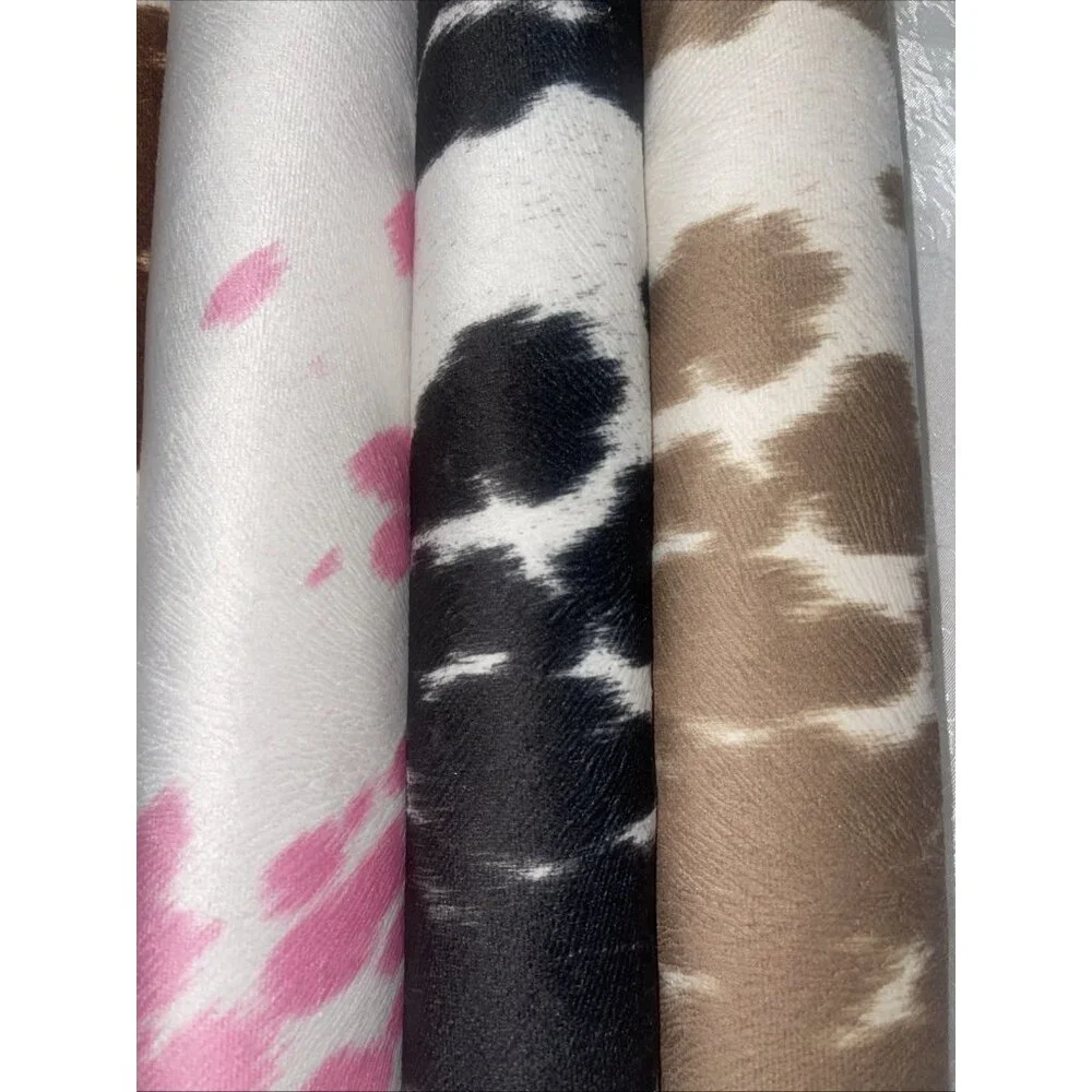 Cow Print Patterned Fabric Rolls Assorted Colors